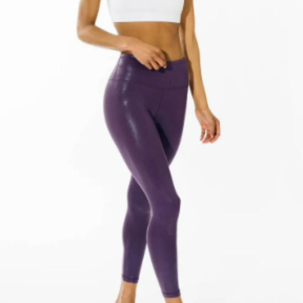Plum Metallic Plus Light n Tight Hi-rise 7/8 24"